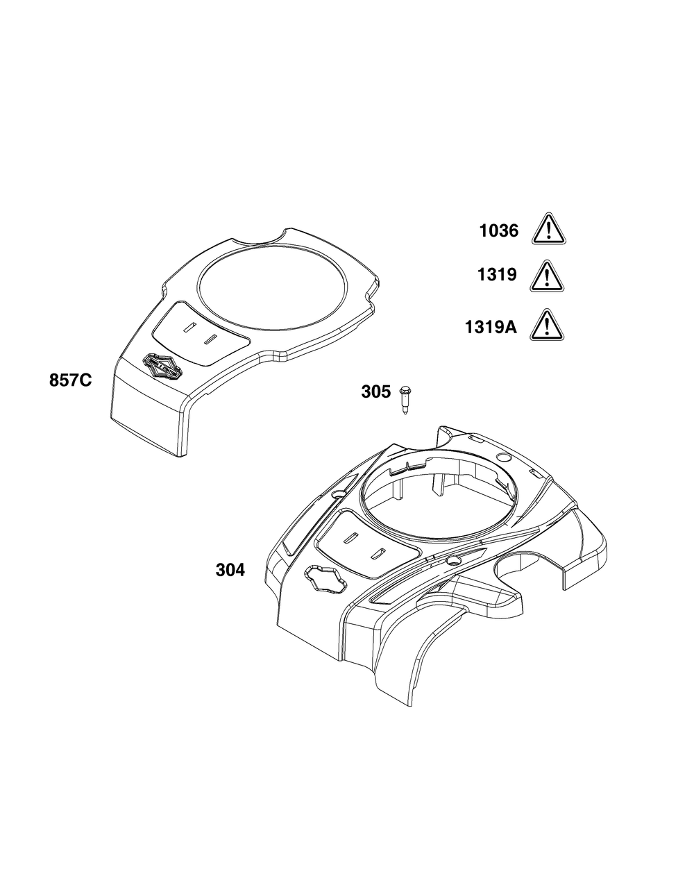 Blower Housing Group Diagram and Parts List for 093J02-0080-H5 020000 - 09Z999 Briggs and Stratton Engine